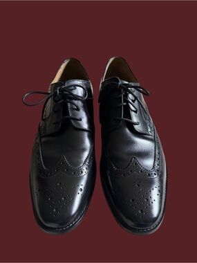 Florsheim Men's Black Leather Wingtip Oxford Dress Shoes 13D Dapper Gentlemen